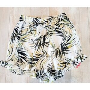 Misa LA XS Inca Shorts Ruffle Legs Tropical Print Pull On Drawstr Waist NWT $198